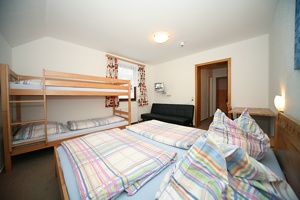 Beispiel Vierbettzimmer im Gasthof Gstemmerblick.