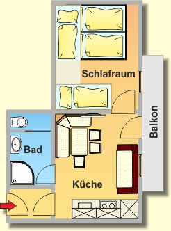 Beispiel Skizze Ferienwohnung 2, 3, 4 Köberlhütte - Gasthof Gstemmerblick